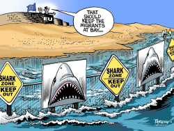 EU CHECKING MIGRANTS by Paresh Nath