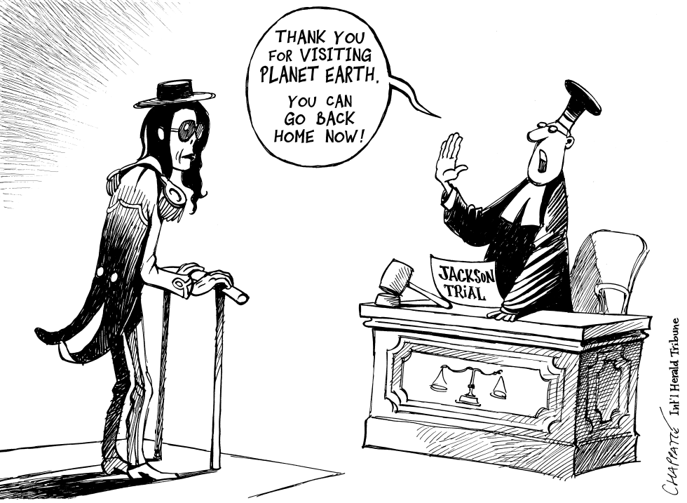  MICHAEL JACKSON CLEARED by Patrick Chappatte