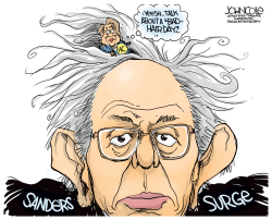 SANDERS AND CLINTON by John Cole