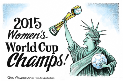 WOMEN'S WORLD CUP USA WIN by Dave Granlund