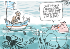 GREECE BURDEN by Pat Bagley