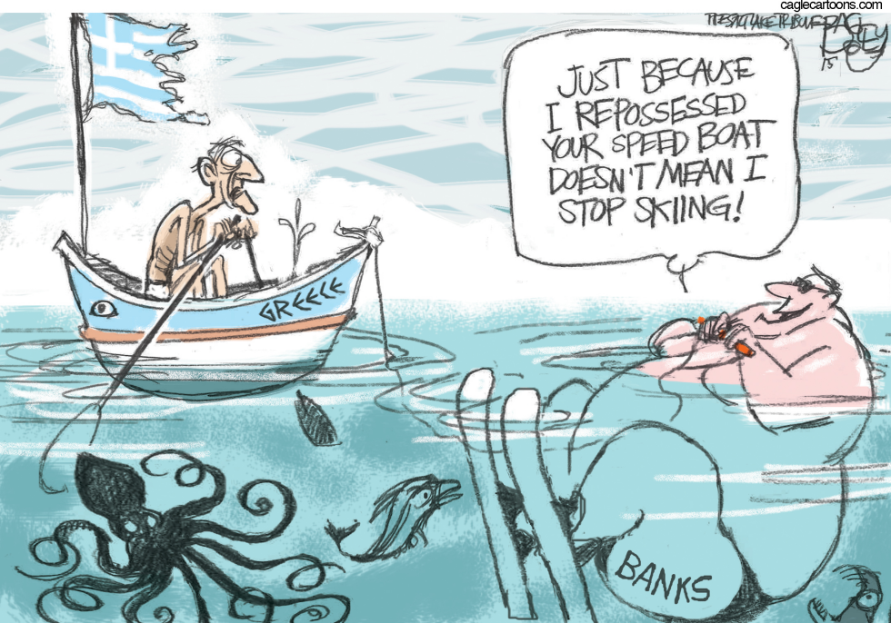  GREECE BURDEN by Pat Bagley