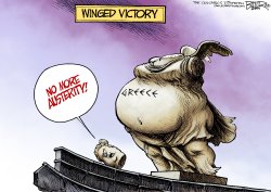 GREEK STATUE by Nate Beeler