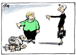 LAGARDE AND MERKEL by Tom Janssen