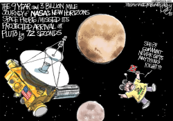 PLUTO NEW HORIZONS by Pat Bagley