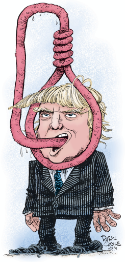 DONALD TRUMP TONGUE NOOSE by Daryl Cagle