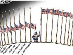 AMERICAN HALF MAST by Steve Sack