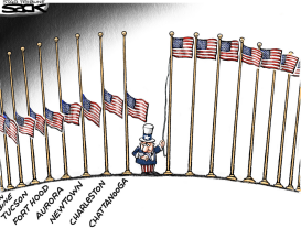 AMERICAN HALF MAST by Steve Sack