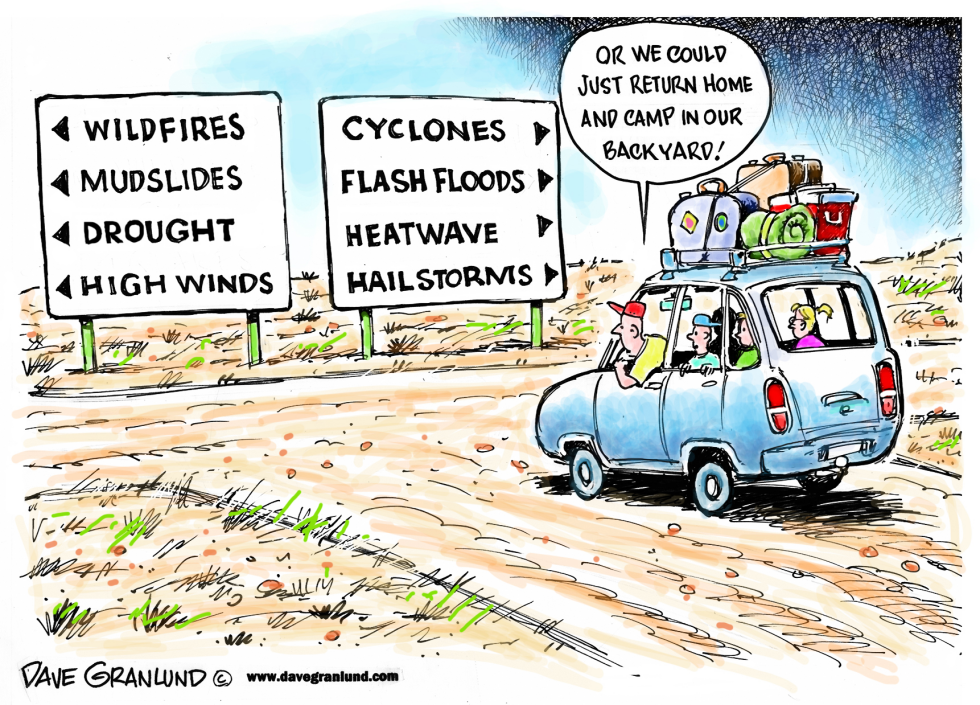  WEATHER EXTREMES AND VACATIONS by Dave Granlund