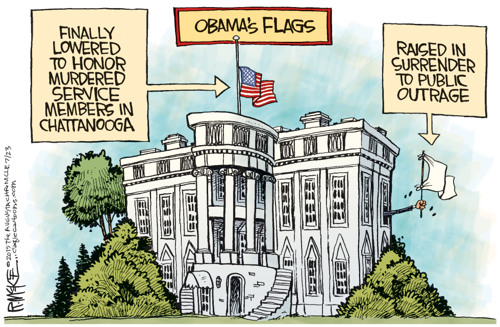  OBAMA FLAGS by Rick McKee