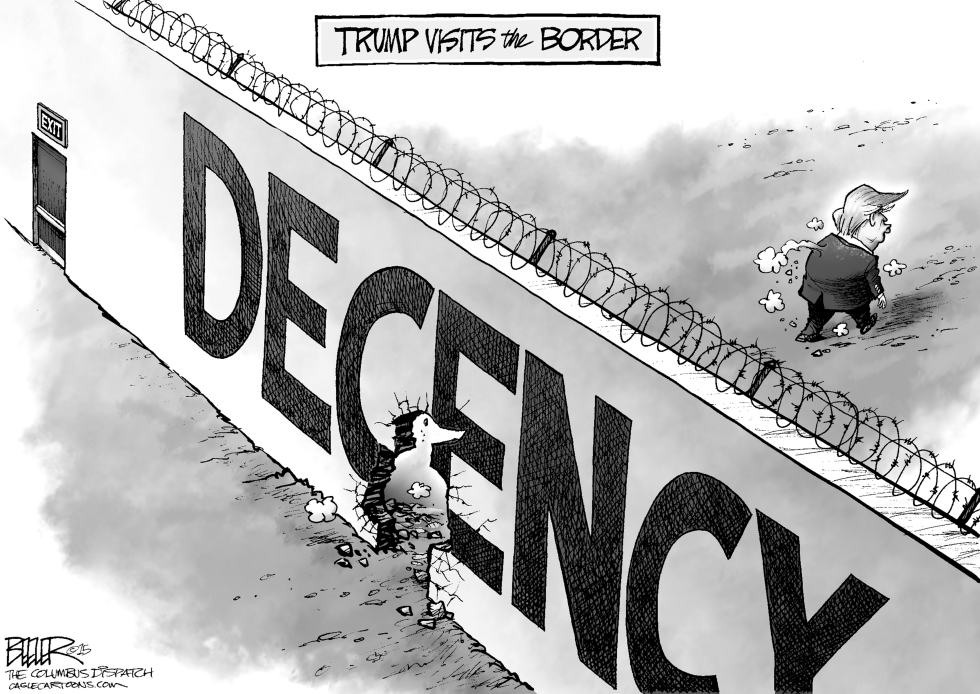  TRUMP AT THE BORDER by Nate Beeler