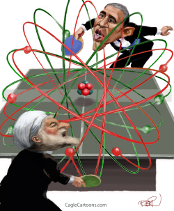 OBAMA AND ROUHANI IN NUCLEAR PING-PONG by Riber Hansson