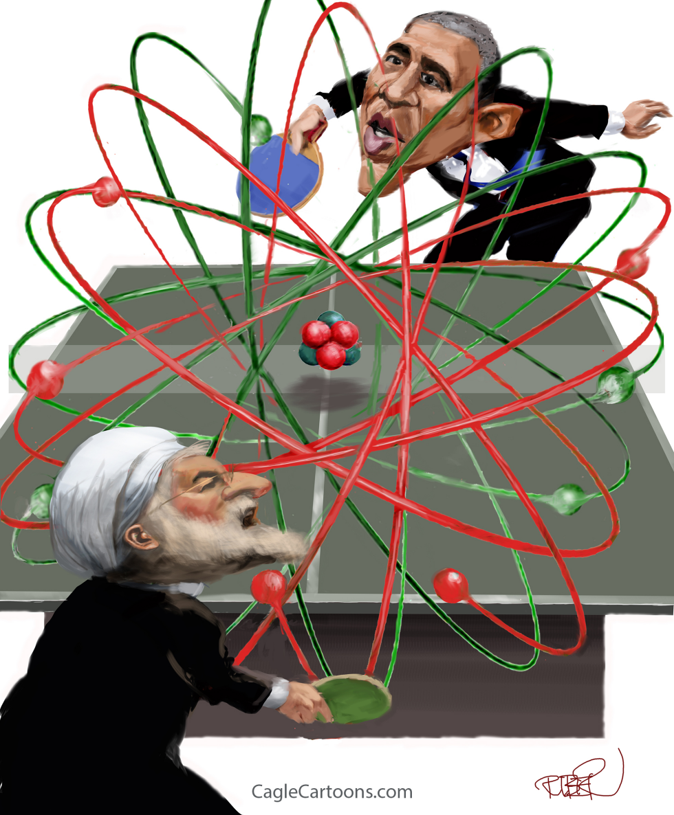  OBAMA AND ROUHANI IN NUCLEAR PING-PONG by Riber Hansson