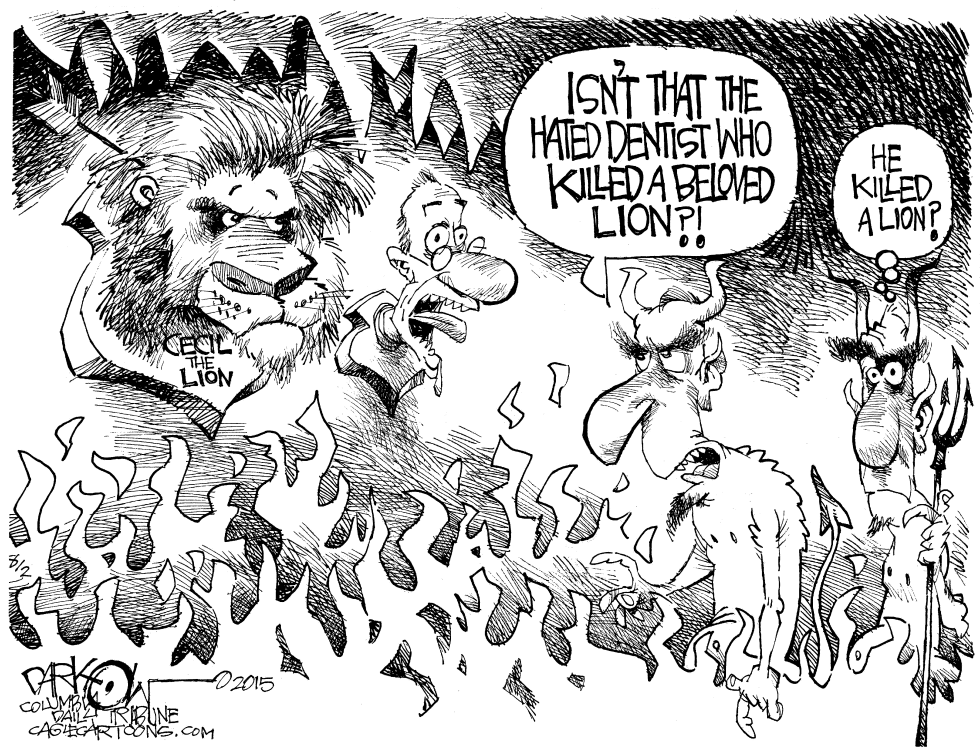  CECIL THE LION by John Darkow