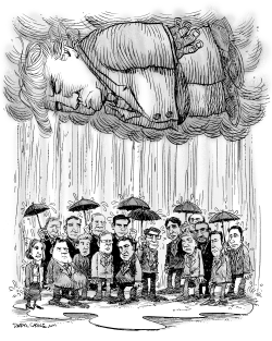 DONALD TRUMP LLUEVE SOBRE LOS REPUBLICANOS by Daryl Cagle