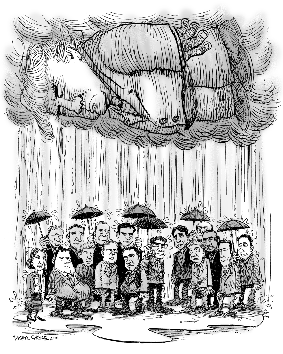  DONALD TRUMP LLUEVE SOBRE LOS REPUBLICANOS by Daryl Cagle