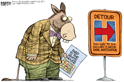 HILLARY DETOUR by Rick McKee