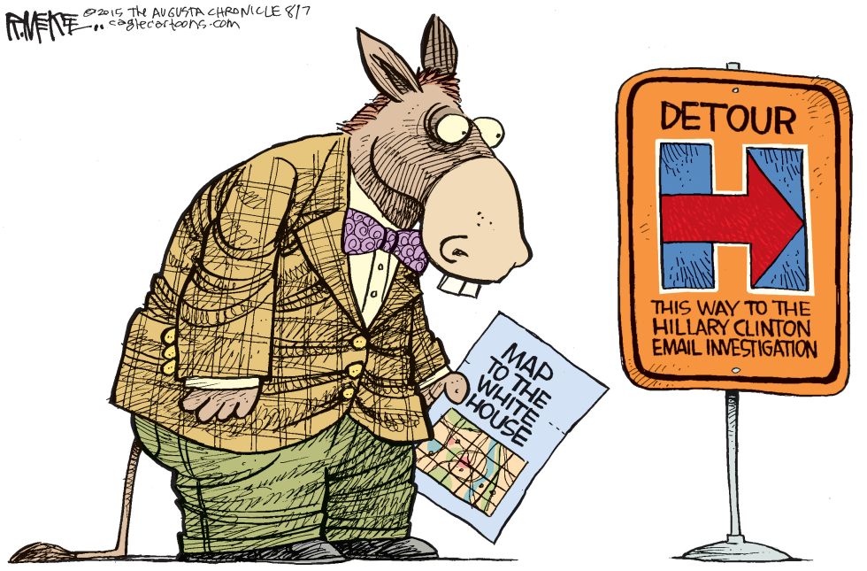  HILLARY DETOUR by Rick McKee