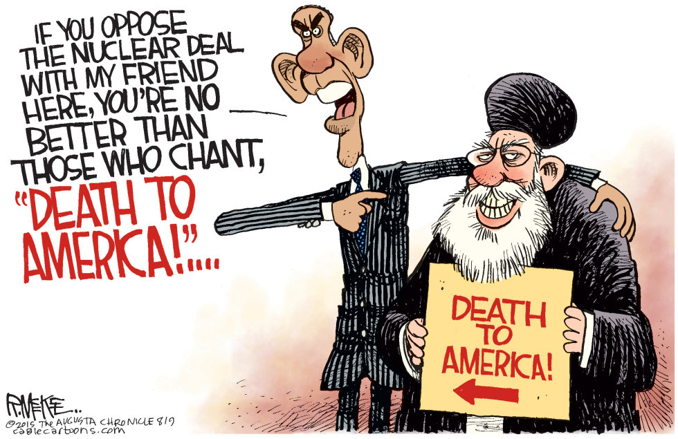  OBAMA IRAN SPEECH by Rick McKee