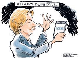 HILLARYS THUMB DRIVE by Jeff Koterba