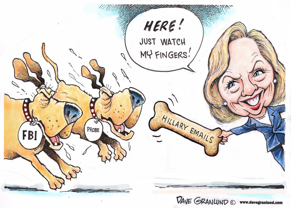  HILLARY HANDS OVER EMAILS by Dave Granlund