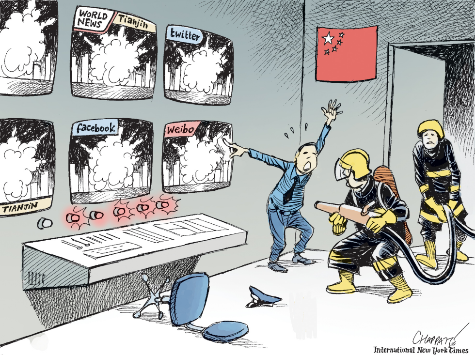  DISASTER IN TIANJIN by Patrick Chappatte