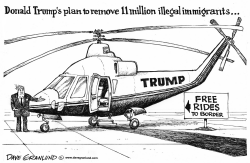 TRUMP PLAN FOR ILLEGALS by Dave Granlund