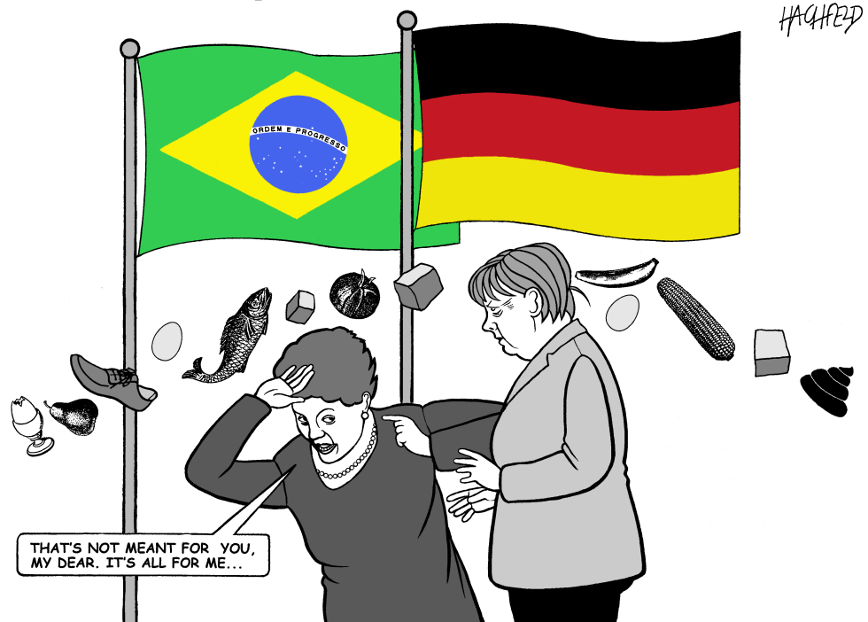  ANGELA VISITS DILMA by Rainer Hachfeld