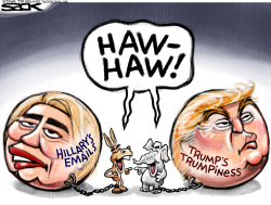 HILLARY 'N' TRUMP by Steve Sack