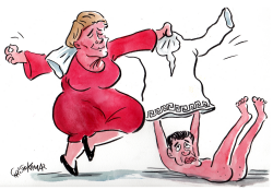 MERKEL DANCING SIRTAKI by Christo Komarnitski