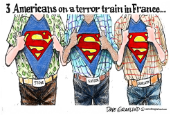 THREE AMERICAN HEROES by Dave Granlund