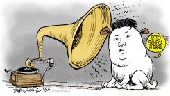 COREA DEL NORTE Y ALTAVOCES RUIDOSOS  by Daryl Cagle