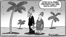 OBAMA EN EL POLO NORTE by Bob Englehart