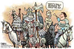 FOUR HORSEMEN by Rick McKee