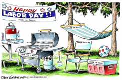 LABOR DAY BACKYARD by Dave Granlund