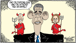 BIDEN, OBAMA Y HILLARY  by Bob Englehart