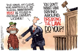 ILLEGAL LICENSES by Rick McKee