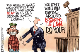 ILLEGAL LICENSES by Rick McKee