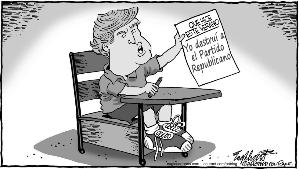  TRUMP DESTRUYE AL GOP by Bob Englehart