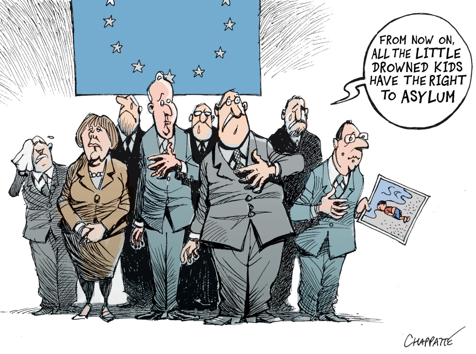  EUROPE MOVED BY AYLAN'S DEATH	  by Patrick Chappatte