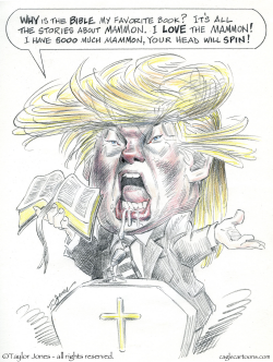 CAMPAIGN SKTETCHBOOK - TRUMP AND THE BIBLE  by Taylor Jones