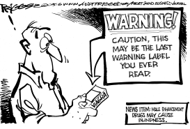 VIAGRA WARNINGS by Milt Priggee