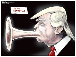 BLOWING HIS OWN HORN    by Bill Day