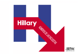 LOGO DE CAMPAñA DE HILLARY REFLEJA NUMEROS BAJOS by RJ Matson