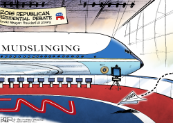 GOP DEBATE PLANES by Nate Beeler