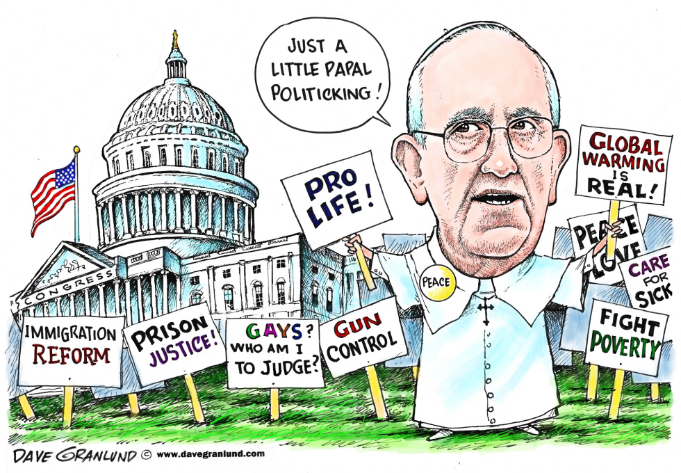  POPE FRANCIS AND CONGRESS by Dave Granlund