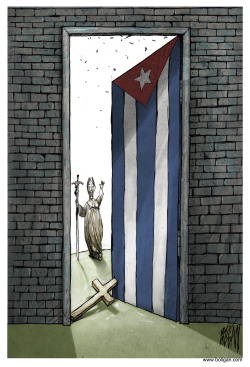 QUE CUBA SE ABRA AL MUNDO  by Angel Boligan