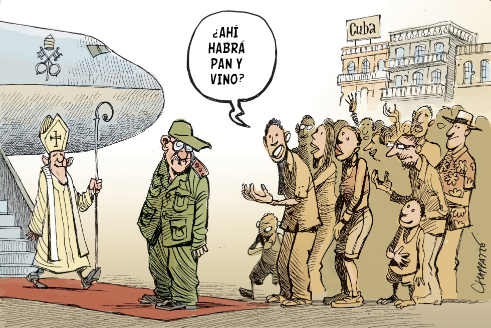  EL PAPA EN CUBA by Patrick Chappatte