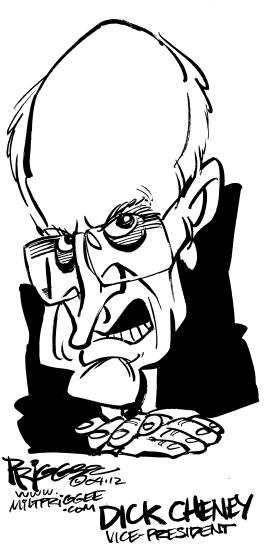 CHENEY CARICATURE by Milt Priggee