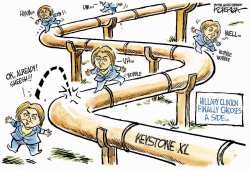 HILLARY CHOOSES A SIDE by Jeff Koterba